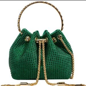 Miniature Diamond bucket bag | Evening bag/purse | Rhinestone bucket bag